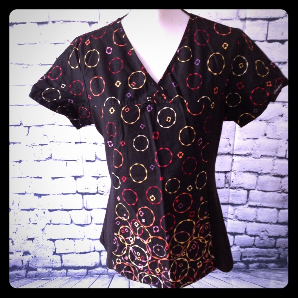 SCRUB TOP!! V neck black scrub top